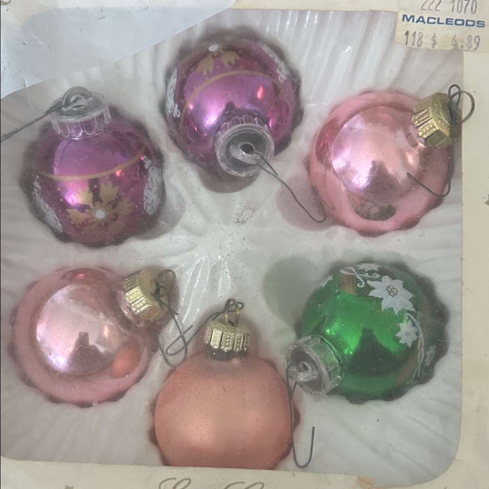 Vintage Glass  Christmas Balls